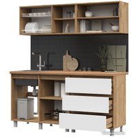 Готовая кухня Стендмебель Хелен 1.7 (белый/дуб крафт золотой) в Гомеле