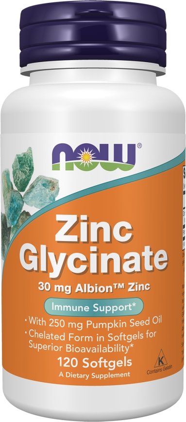 БАД Now Foods Zinc Glycinate 30 мг (120 капсул)