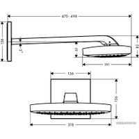 Верхний душ Hansgrohe Raindance Select E 300 3jet [26468000]