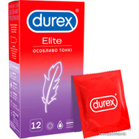 Гладкие презервативы Durex №12 Elite Сверхтонкие с дополнительной смазкой для большей чувствительности (12 шт)