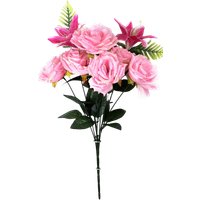 Искусственный букет KlrBy Роза и лилия с добавками СН36роз