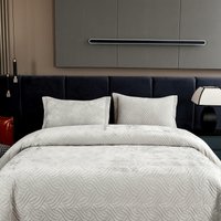 Набор текстиля для спальни Sofi De MarkO Деварта 240x260 Пок-Дв-240x260свс (светло-серый)