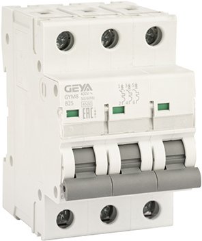 

Выключатель автоматический GEYA GYM8 3P 25А B 4.5кА GYM83P25B