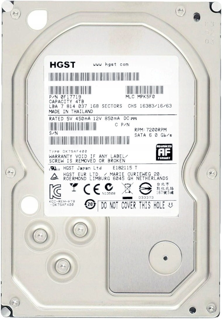 

Жесткий диск HGST Ultrastar 7K4000 4TB HUS724040ALE641