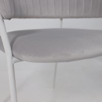 Стул с подлокотниками Алвест AV 433 (светло-серый бархат H-09/белый)