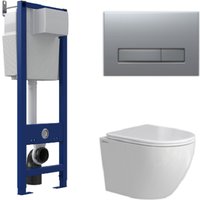 Унитаз подвесной Berges Wasserhaus Okus Rimless + АТОМ 410 AT-043397 (с сиденьем)