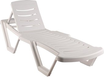 Шезлонг Элластик-Пласт Элластик 187x63.5x32 (белый)