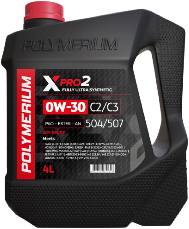 Моторное масло Polymerium XPRO2 0W-30 C2/C3 504/507 4л