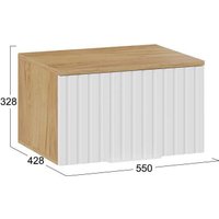 Тумба для обуви Трия Хилтон №4 251067 (дуб крафт золотой/белый матовый)