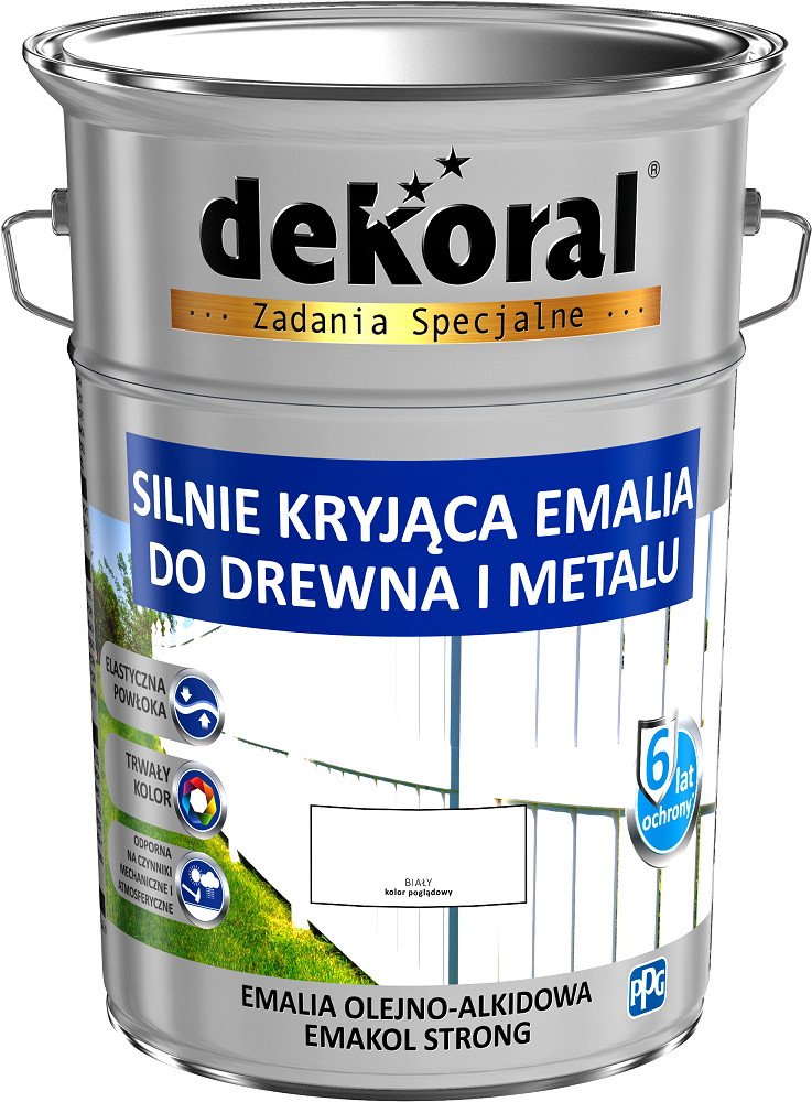 

Эмаль Dekoral Emakol Strong 5 л (белый глянцевый)