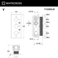 Смеситель Whitecross Y Y1238GLB (брашированное золото)