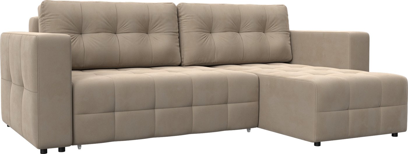 

Угловой диван Лига диванов Лига-075 универсальный 130018 (велюр Seven 729 бежевый)