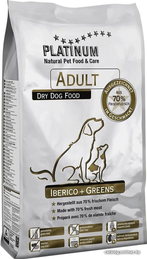 Сухой корм для собак Platinum Adult Iberico & Greens 5 кг