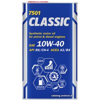Моторное масло Mannol Classic 10W-40 API SN/CH-4 4л (металл)