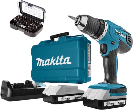 

Дрель-шуруповерт Makita DF457DWEX8 (с 2-мя АКБ, кейс)