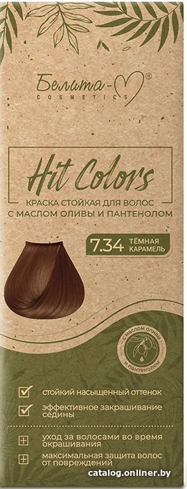 Гель-краска Белита-М Hit Colors 7.34 Темная карамель