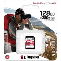 Карта памяти Kingston Canvas React Plus V60 SDXC 128GB
