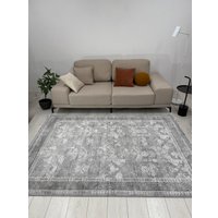 Ковер для жилой комнаты Radjab Carpet Афина Прямоугольник 9008A 12795RK (3x5, Grey/Cream)