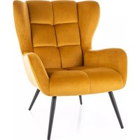 Интерьерное кресло Signal Louis Velvet 68 (карри/черный)