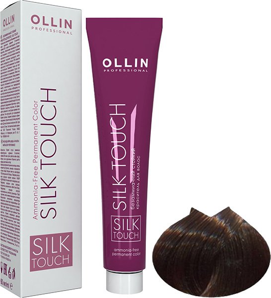 

Крем-краска для волос Ollin Professional Silk Touch 6/1 темно-русый пепельный