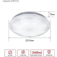 Припотолочная люстра In Home Deco Даймонд 4690612062242