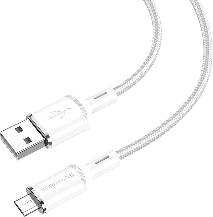 

Кабель Borofone BX90 USB Type-A - microUSB 2.4A (1 м, белый)