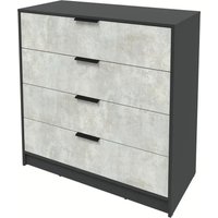 Комод Интерлиния Концепт КТ-К100 (бетон лайт/антрацит)