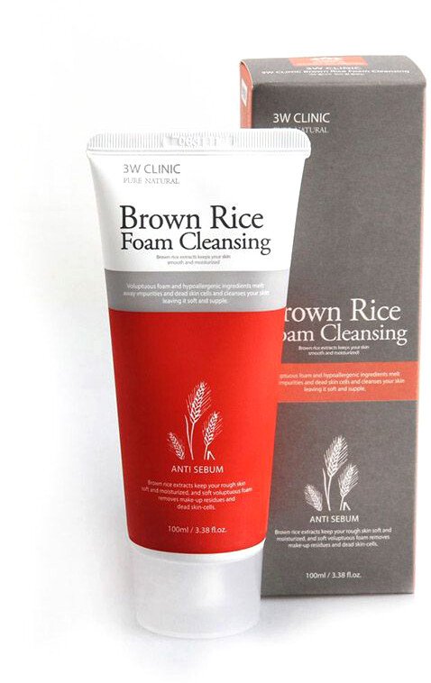 

3W Clinic Пенка для умывания Brown Rice Foam Cleansing 100 мл