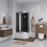 Душевая кабина Niagara Eco E110/80/40L/TN/BK 110x80x195