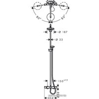 Душевая система  Hansgrohe Croma Select S 180 2jet [27351400]