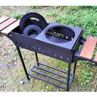 Мангал для дачи Progrill Манчестер вуд (5 мм)