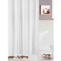 Шторка-занавеска для ванны Home One Waffle 200x200 417258 (белый)