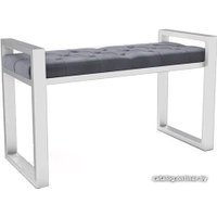 Банкетка Hype Mebel Бридж (белый/серый)