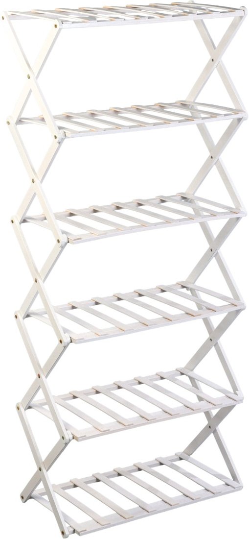 

Подставка GreenGo 6 полок 50x25x110см напольный открытый (белый)