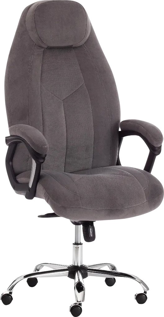 

Офисное кресло TetChair Boss Lux (флок, серый/серый перфорированный)