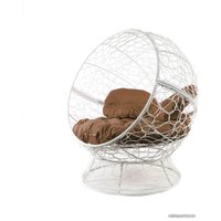 Кресло M-Group Апельсин 11520101 (белый ротанг/бежевая подушка)