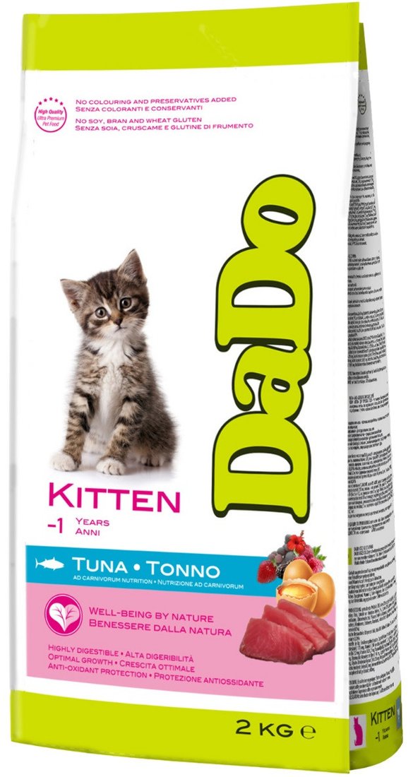 Сухой корм для кошек Dado для котят с тунцом 2 кг