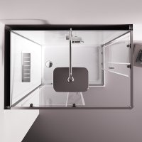 Душевая кабина AM.PM Above 120x80 W9XC-403-12080MT (хром матовый/прозрачное стекло)