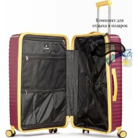 Чемодан-спиннер L'Case Seoul-L 115 л (бордовый)