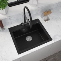 Кухонная мойка ZorG Rock 60 Premium black metallic