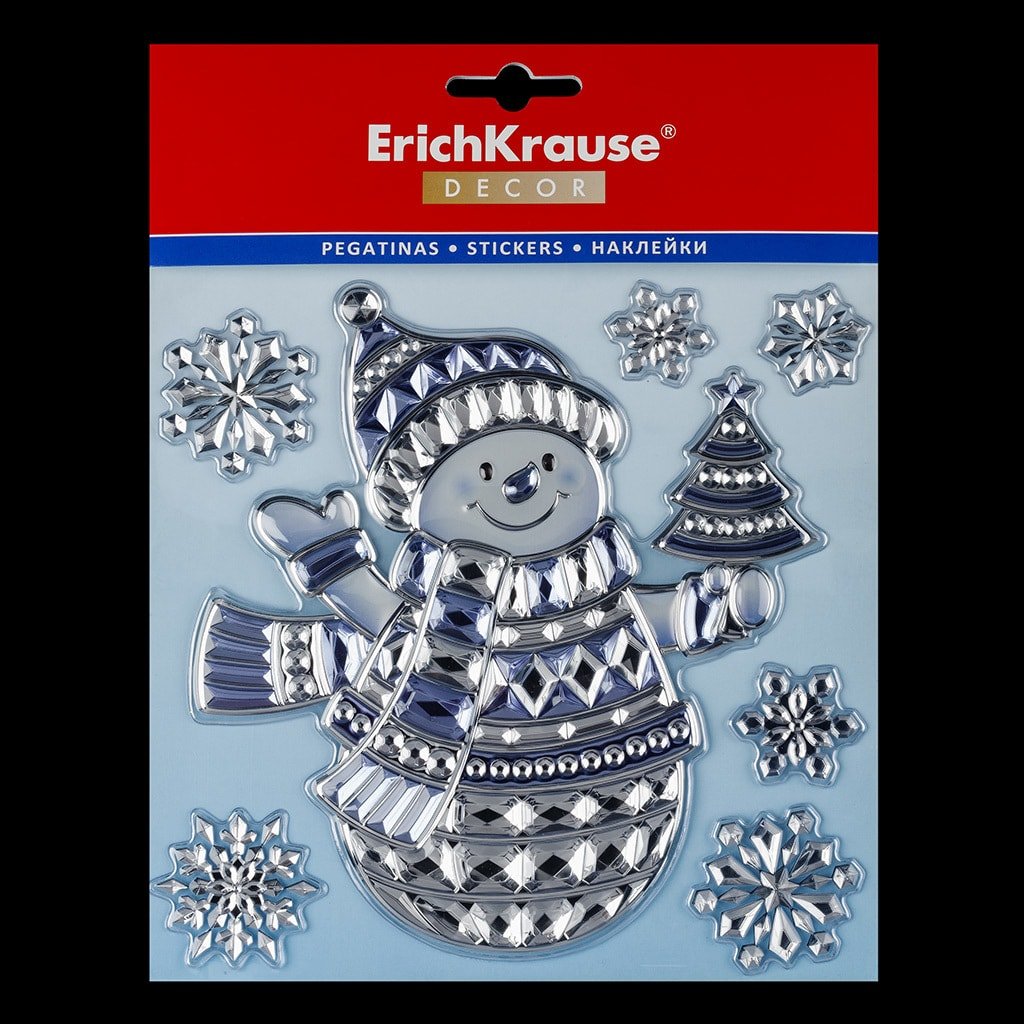 

Наклейка на окно Erich Krause Decor Снеговик Кристалл 50888