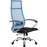 Офисное кресло Metta SK-1-BK Комплект 7, Ch ов/сеч (пластиковые ролики, васильковый)