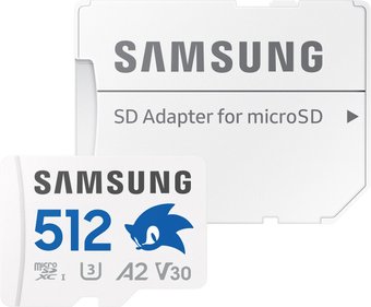 Карта памяти Samsung PRO Plus Sonic the Hedgehog microSDXC 512GB MB-MD512SA/LC1 (с адаптером)