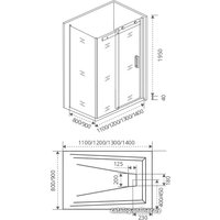 Душевая дверь Good Door Galaxy WTW-120-C-CH