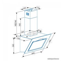 Кухонная вытяжка CATA AG6-A600 XGWH