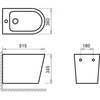 Биде BelBagno Flay-R BB053BH