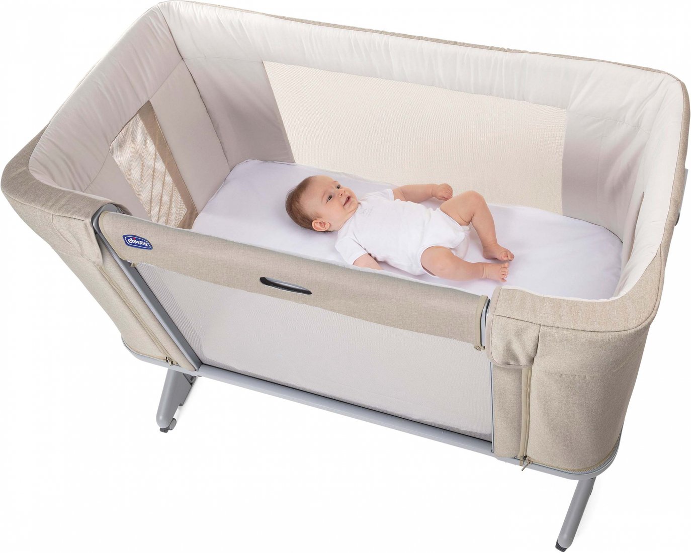 

Приставная детская кроватка Chicco Next2Me Forever (beige honey beige)