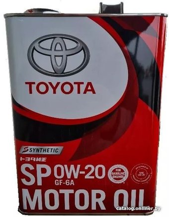 Моторное масло Toyota Motor Oil SP GF-6A 0W-20 4л