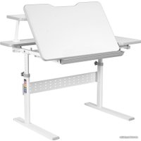 Парта Anatomica Dunga + надстройка + органайзер + подставка для книг с креслом Бюрократ KD-2 цвета оранжевый жираф (белый/серый)