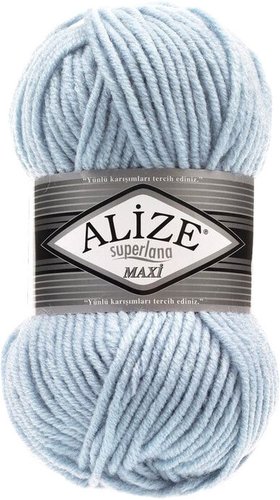 Пряжа для вязания Alize Superlana maxi 480 (100 м, светло-голубой)